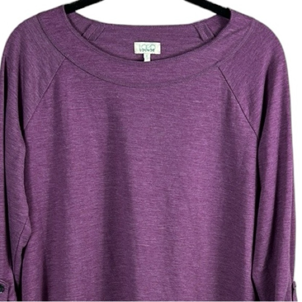 LOGO Lounge Lace Trim Lounge Tunic Top Size M - Picture 3 of 8